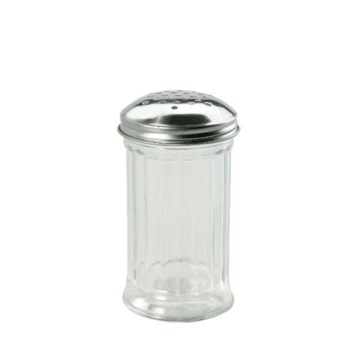 Glass Cheese Shaker Clear/ Stainless Steel 355ml Chef Inox