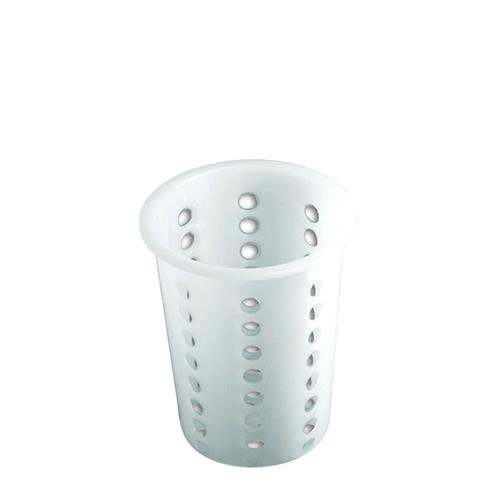Plastic Cutlery Cylinder Holder White Chef Inox