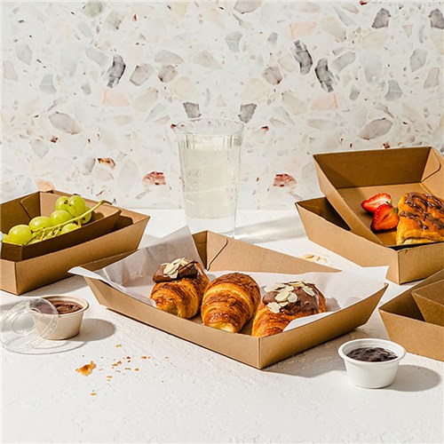 Kraft Food Tray No.3 Kraft Brown 180x134x45mm