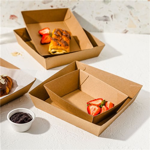 Kraft Food Tray No.3 Kraft Brown 180x134x45mm