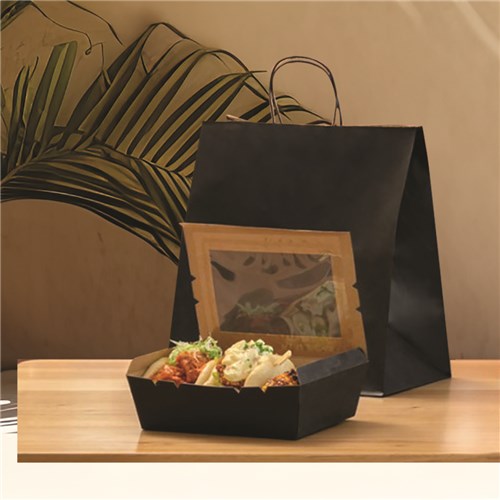 Paper Carry Bag Twist Handle Black Large