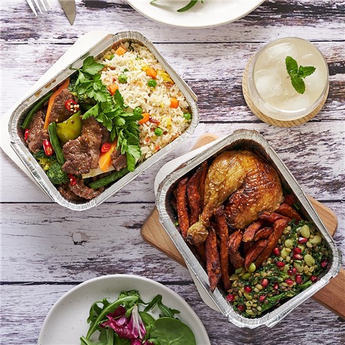 Deep Rectangle Foil Takeaway Tray 184x106x57mm