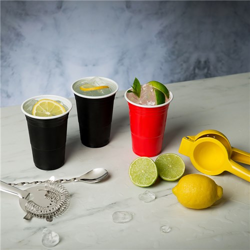 Plastic Stadium Cup Black 425ml Certified Big Cup Company