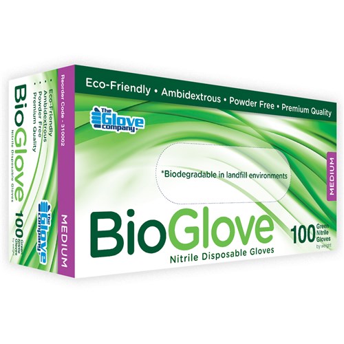 3439411 - BIOGLOVE NITRILE GREEN MED POWDER FREE