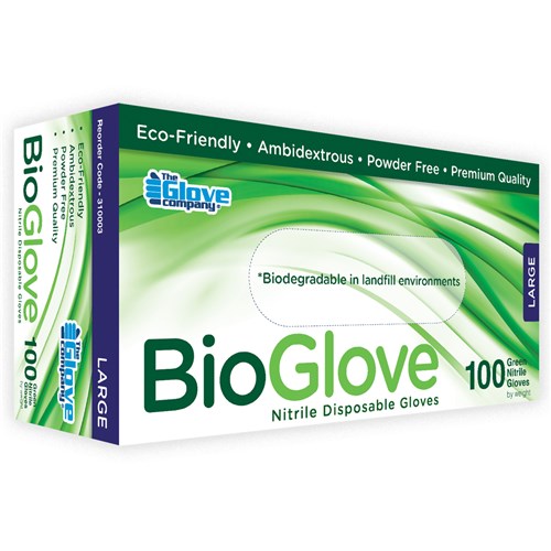 3439412 - BIOGLOVE NITRILE GREEN LGE POWDER FREE