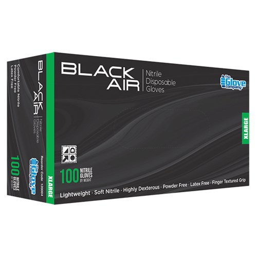 Air Nitrile Gloves Black Extra Large