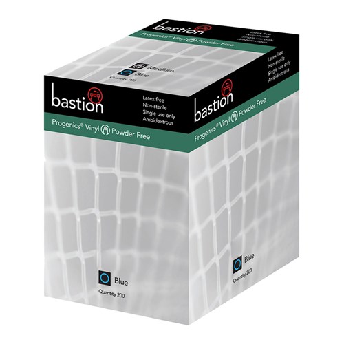 Progenics Glove Blue Vinyl Sml Powder Free 200X8/Ctn