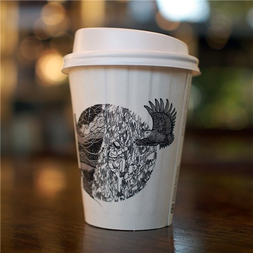 BioCup Art Series Double Wall Cups 240ml 8oz 90mm