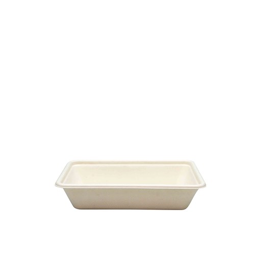 Sugarcane Takeaway Container White 180x125x39mm 500ml Earth Essentials
