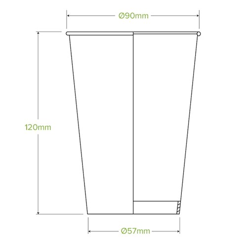 3445848_BioCup Cold Cup Green 14oz 420ml