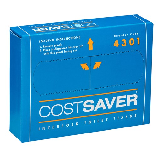 Costsaver Interfold Toilet Tissue White 1ply