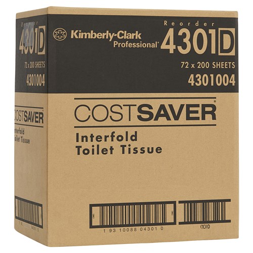 Costsaver Interfold Toilet Tissue White 1ply