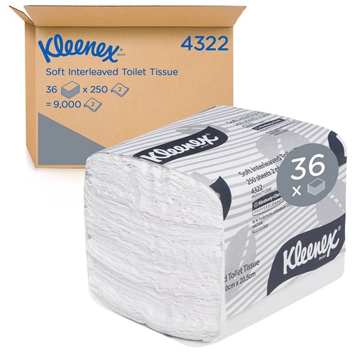 Interleaf Premium Toilet Tissue White 2ply 250/Sheets