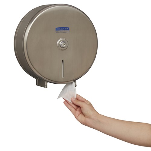 Stainless Steel Jumbo Toilet Roll Dispenser Silver