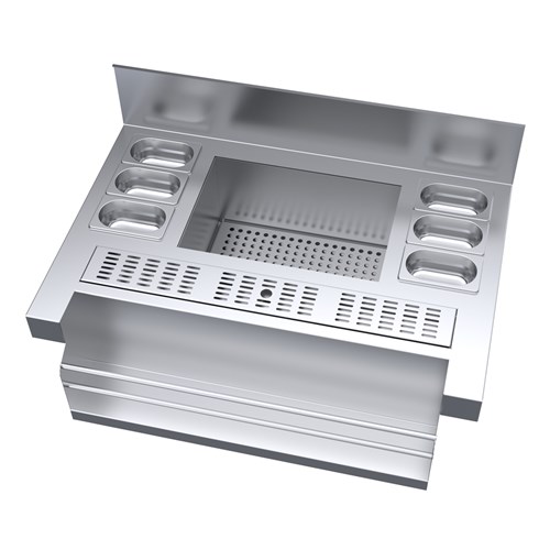 4002018 - Bench Cocktail Station S/S W/ Speed Rack