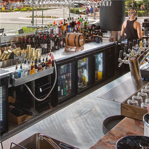 Williams Undercounter 2 Glass Door Fridge Black 360L HB2UGB