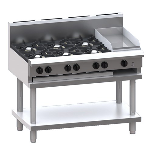 4037198 - COOKTOP GAS 6 BURNER 1200MM & 300MM GRIDDLE W/ LEG STAND