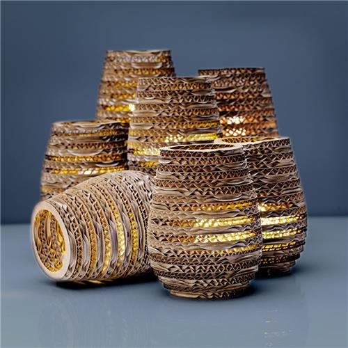 Feel Led Candle Holder Cardboard 120X110mm 4/Ctn