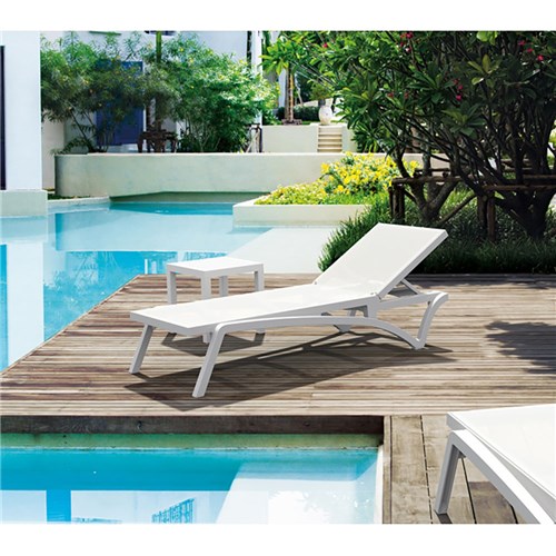 Pacific Sunlounger White/White 4242104