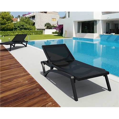 Pacific Sunlounger Black/Black 4242105