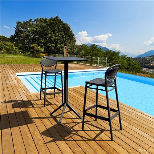 Siesta Sky Folding Bar Table 60 Black 1080mm