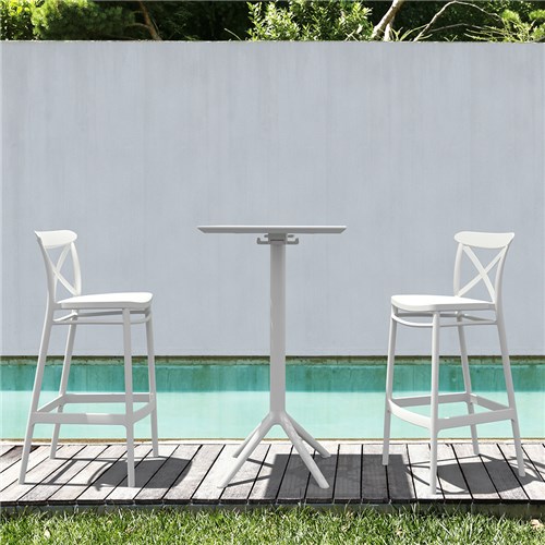 Siesta Sky Folding Bar Table 60 White 1080mm