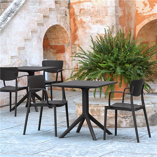 Siesta Sky Folding Table 60 Black 740mm