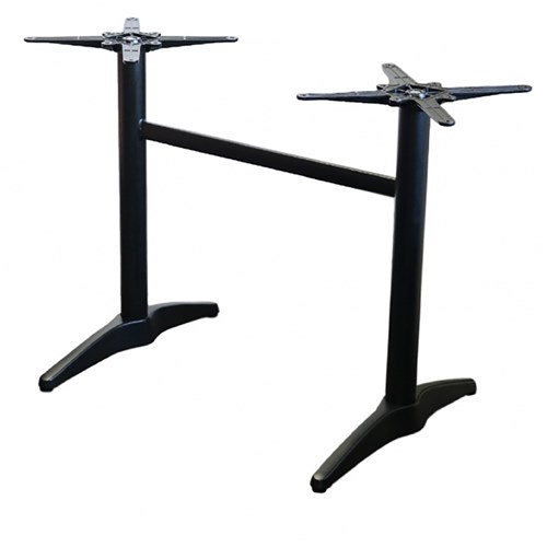 4242288 - ASTORIA TABLE BASE TWIN BLK SUIT 1200X800MM TOPS
