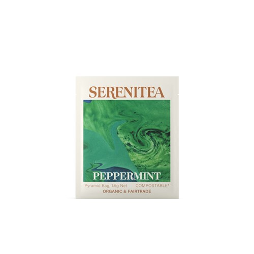 SERENITEA PEPPERMINT ENVELOPE PYRAMID TEA BAGS