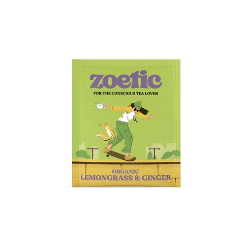 ZOETIC LEMONGRASS & GINGER ENVELOPE TEA BAGS