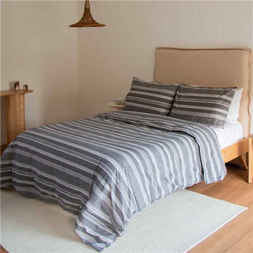 Horizon Doona Cover Set Grey King Single