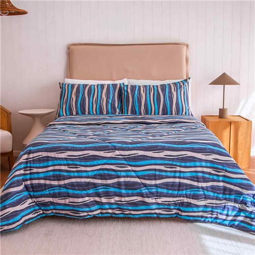 Burleigh Comforter Set Blue Queen