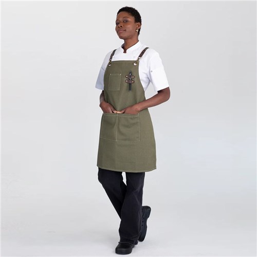 BIB APRON TOMY OLIVE 680X800MM