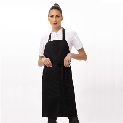 BIB APRON BRIO BLK W/ POCKET 860X840MM