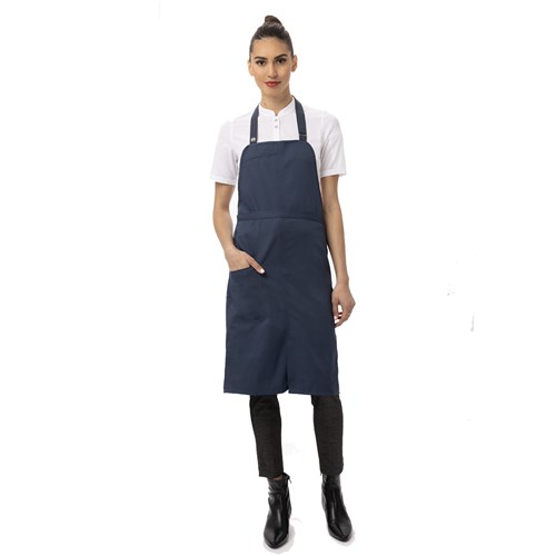 BIB APRON BRIO BLUE W/ POCKET 860X840MM