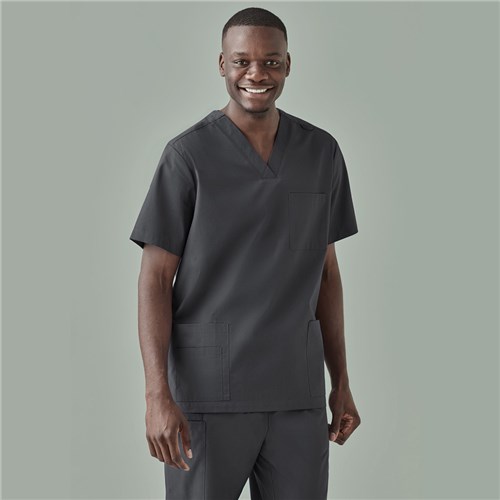 Tokyo Mens Scrub Top Charcoal XL