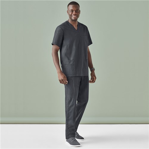 Tokyo Mens Scrub Top Charcoal XL