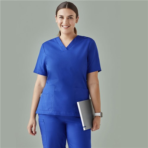 Tokyo Womens Scrub Top Royal Blue 2XL