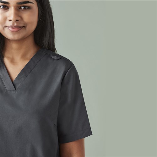 Tokyo Womens Scrub Top Charcoal 2XS