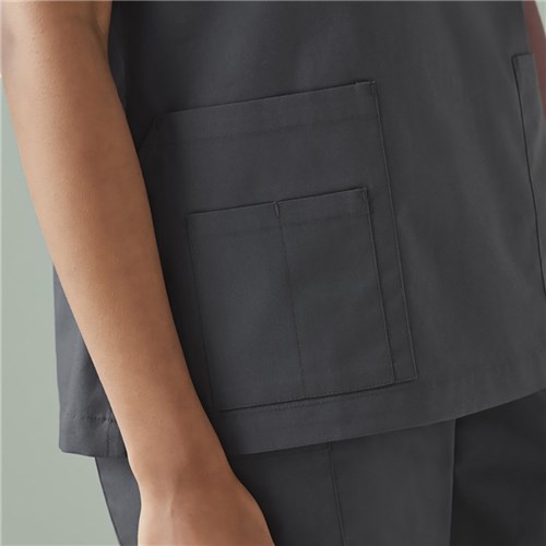 Tokyo Womens Scrub Top Charcoal 2XS
