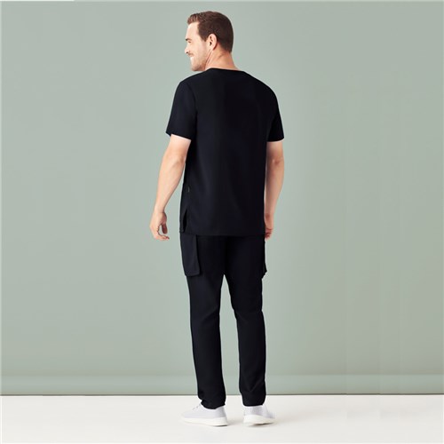 Avery Mens Scrub Top Black Small