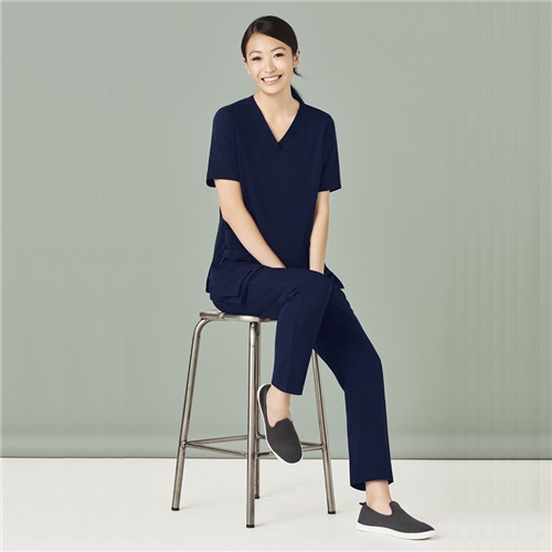 Avery Womens Scrub Top Navy 5XL