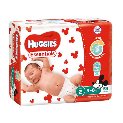 Huggies Nappies Infant 4-8Kg Size 2 (4X54/Pkt) 216/Ctn