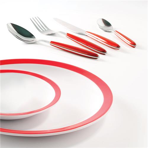 Amande Dessert Spoon 205Mm S/S Abs Red Hdl (20)
