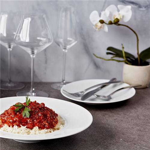 Style Flat Coupe Plate White 220mm Ariane