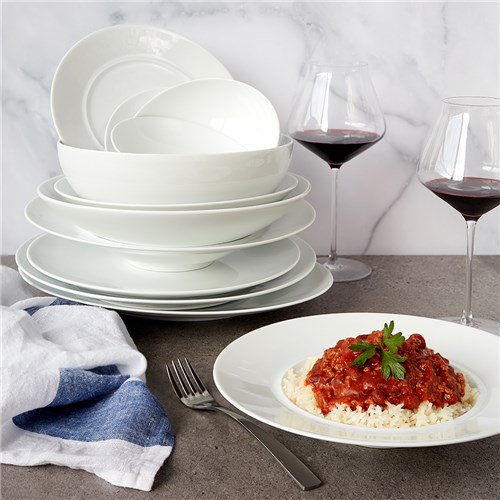 Style Flat Coupe Plate White 220mm Ariane