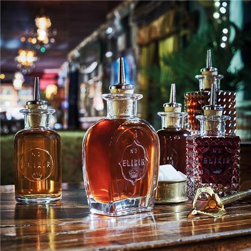 Elixir No.1 Dash Bitter Glass Bottle with Pourer 100ml Luigi Bormioli