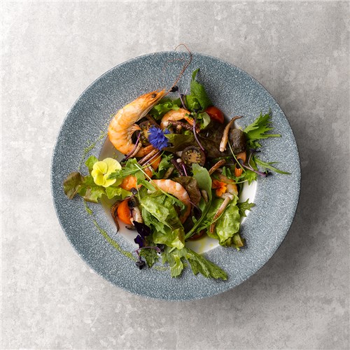 Raku Coupe Plate Topaz Blue 260mm Churchill