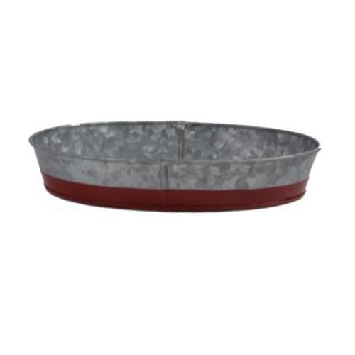 CONEY ISL OVAL TRAY DIPPED RED 270X190X45MM