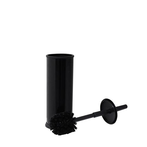Toilet Brush & Tidy Set Blk Pcoated 105X275mm (12) Compass